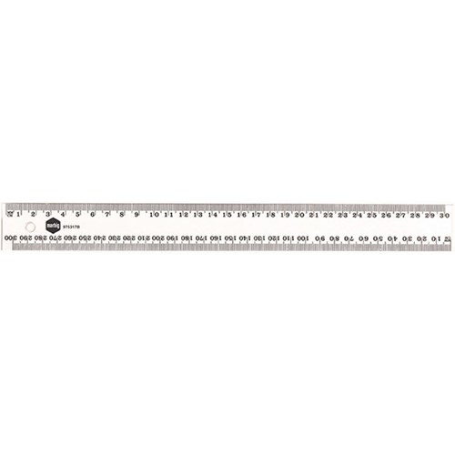 Marbig Plastic Ruler 30cm Clear Hangsell_2